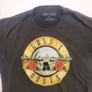 Guns N' Roses T-Shirt Men's 2XL Black Cotton Graphic Printed Crew Neck Pullover